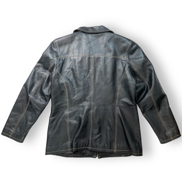 Vintage woman leather jacket with detachable lining XL - Picture 12 of 17